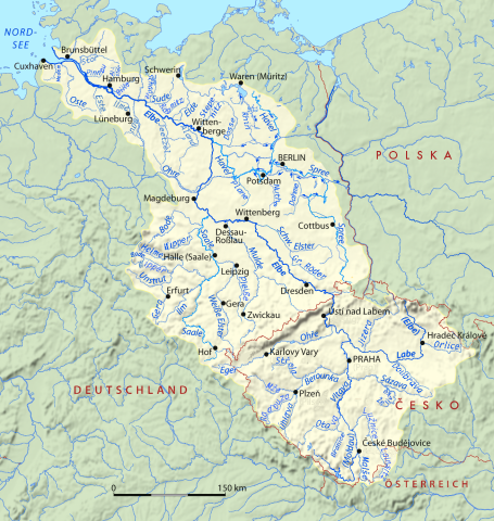 Das Einzugsgebiet der Elbe. Copyright: CC NordNordWest, CC BY-SA 3.0